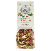 Pasta tricolore con barbabietola e spinaci Tagliatelle Morelli - 250 gr Pastificio artigianale italiano