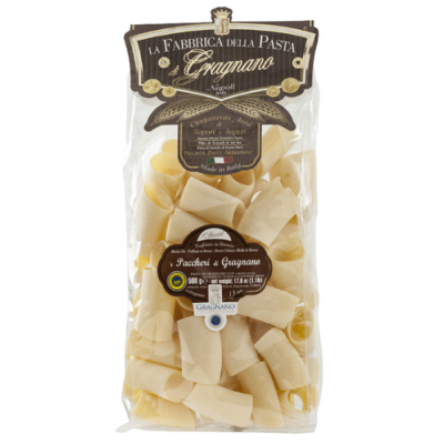 Pasta di Gragnano I.G.P. 'E Paccheri lisci “La Fabbrica della Pasta” - 500 gr Pasta tipica artigianale di Napoli